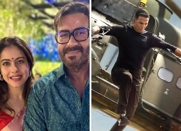 Ajay Devgn calls Kajol asli Singham; jokes about Akshay Kumar’s stunt-scenes: “Woh hamesha helicopter pe lattak ke kyu aata hai” : Bollywood News